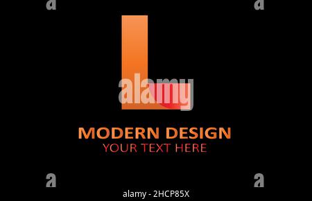 Alphabet l forme moderne abstrait monogramme vecteur logo modèle Illustration de Vecteur