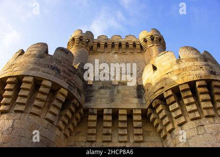 Une belle forteresse quadrangulaire à Mardakan.Azerbaïdjan. Banque D'Images