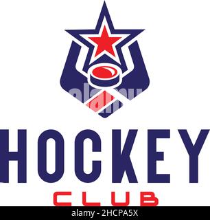 Design moderne et coloré du LOGO du CLUB DE HOCKEY Illustration de Vecteur