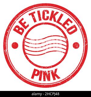 LE texte EN ROSE DOIT être inscrit sur l'affiche circulaire rouge Banque D'Images