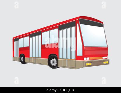 Bus rouge sans personne.Illustration vectorielle.EPS10. Illustration de Vecteur