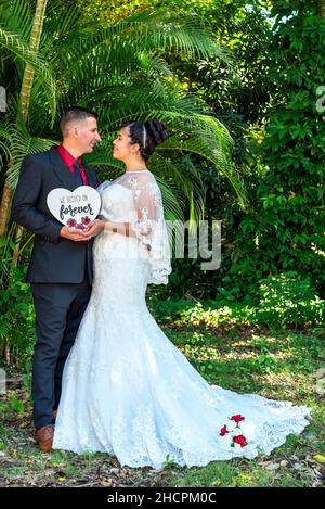 Photos de mariage d'un couple latino-américain (cubain) Banque D'Images