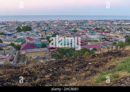 Vue aérienne de Derbent dans la République du Dagestan, Russie Banque D'Images