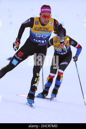 Oberstdorf, Allemagne.31st décembre 2021.Ski nordique/ski de fond: Coupe du monde, Tour de ski, 10 km de démarrage de masse classique, femmes.Sofie Krehl d'Allemagne sur la piste.Credit: Karl-Josef Hildenbrand/dpa/Alay Live News Banque D'Images