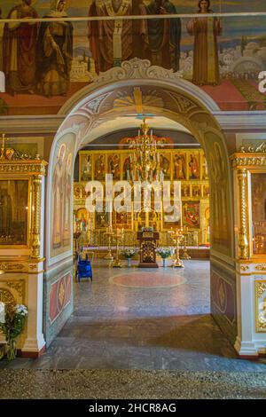 EKATERINBOURG, RUSSIE - 3 JUILLET 2018 : intérieur de l'église de l'Ascension à Ekaterinbourg, Russie Banque D'Images