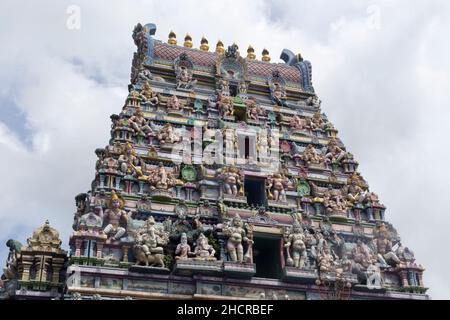 Victoria, Seychelles - 29 avril 2019 : vue du temple de Vinayagar d'Arul Mihu Navasakthi Banque D'Images