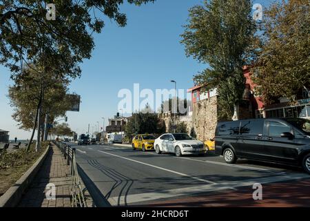 Istanbul, Turquie - 30 octobre 2021 : une rue à Fatih, istanbul.Photo éditoriale à Istanbul. Banque D'Images