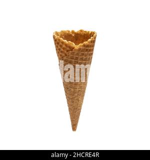 Croustillant blanc ice cream cone Banque D'Images