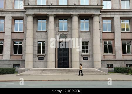 Palais de justice à Riga en Lettonie Banque D'Images