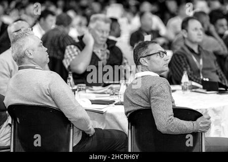 Johannesburg, Afrique du Sud - 21 août 2018 : délégués participant à la convention de vente au grand centre de conférence Banque D'Images