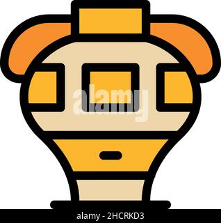 Icône d'amphore orientale.Contour oriental amphora vecteur icône couleur plat isolé Illustration de Vecteur