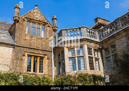 Angleterre, Dorset, Beaminster, Maison de Mapperton et jardins Banque D'Images
