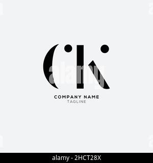 Creative Modern CK lettre Business logo Design Alphabet icône symbole vectoriel.Modèle élégant et créatif avec logo CK. Illustration de Vecteur