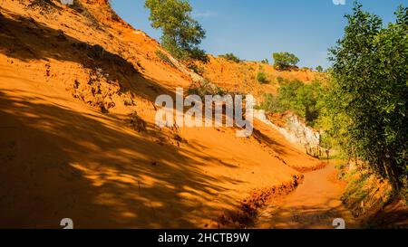 Red Canyon Fairy Stream, Mui ne, Vietnam. Banque D'Images