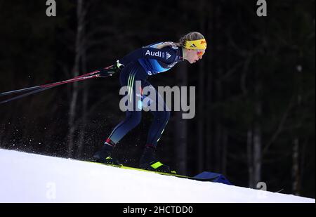 Oberstdorf, Allemagne.01st janvier 2022.Ski nordique/ski de fond: Coupe du monde, Tour de ski, qualification, sprint classique, femme.Lisa Lohmann d'Allemagne sur la piste.Credit: Karl-Josef Hildenbrand/dpa/Alay Live News Banque D'Images