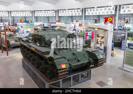 Angleterre, Dorset, Bovington Camp, vue intérieure du Tank Museum Banque D'Images