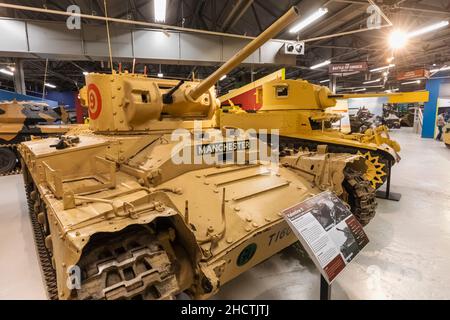 Angleterre, Dorset, Bovington Camp, le Musée des chars, exposition des chars Banque D'Images