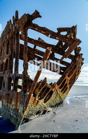 Naufrage du navire Peter Iredale, Fort Stevens State Park, près de Astoria, Oregon USA Banque D'Images