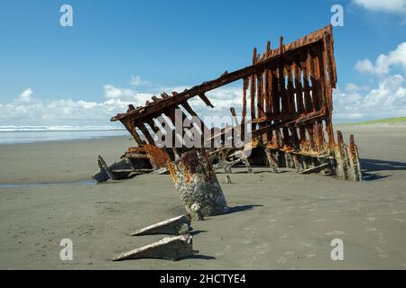 Naufrage du navire Peter Iredale, Fort Stevens State Park, près de Astoria, Oregon USA Banque D'Images