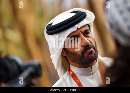 Hail, Arabie Saoudite.01st janvier 2022.Ben Sulaymen Mohammed (ARE), Président de la FIA, portrait au Podium début du Dakar 2022, le 1st 2022 janvier à Hail, Arabie Saoudite - photo Julien Delfosse / DPPI crédit: DPPI Media/Alay Live News Banque D'Images