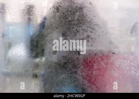condensation d'eau sur le verre - fond atmosphérique Banque D'Images