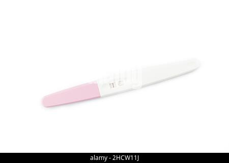 Test de grossesse positif isolated on white Banque D'Images