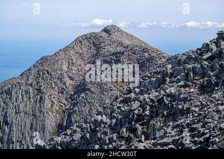 Pic sud du mont Katahdin au départ du Baxter Summit. Banque D'Images