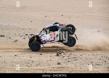 441 Minnitt Geoff (zaf), Rousseau Siegfried (zaf), South Racing CAN-Am, CAN-Am Maverick X3, T4 FIA SSV,Motul, action pendant la phase 1A du Dakar Rally 2022 entre Jeddah et Hail, le 1st 2022 janvier à Hail, Arabie Saoudite - photo Gigi Soldano / DPPI Banque D'Images