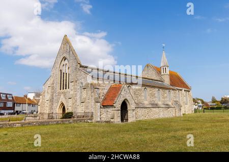 L'église de la garnison royale du vieux Portsmouth, sans toit, a bombardé le Blitz pendant la Seconde Guerre mondiale, Portsmouth, Hampshire, côte sud de l'Angleterre Banque D'Images