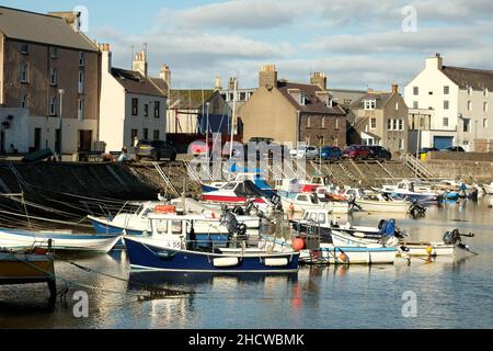 Photographie en couleur du port de Stonehaven, Aberdeenshire, Écosse. Banque D'Images