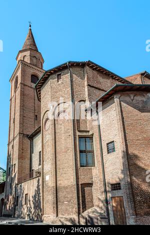 L'église de Sant'Agostino à Piazzetta Pignedoli, dans le centre historique de Reggio Emilia, Émilie-Romagne, Italie Banque D'Images