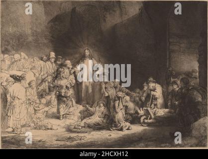 Rembrandt van Rijn - Christ prêchant (le cent Guilder Print) Banque D'Images