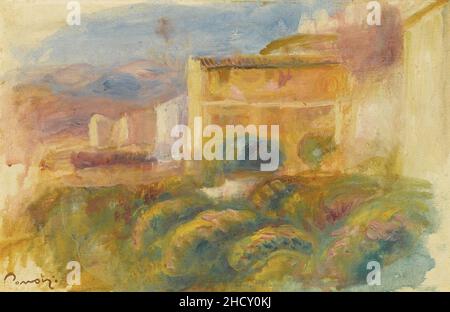 RENOIR - LA MAISON DE LA POSTE À CAGNES, 1905. Banque D'Images