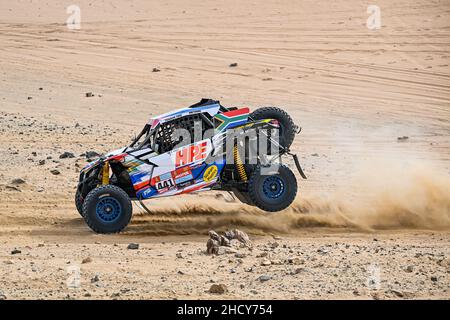 441 Minnitt Geoff (zaf), Rousseau Siegfried (zaf), South Racing CAN-Am, CAN-Am Maverick X3, T4 FIA SSV,Motul, action pendant la phase 1A du Dakar Rally 2022 entre Jeddah et Hail, le 1st 2022 janvier à Hail, Arabie Saoudite - photo Gigi Soldano / DPPI Banque D'Images