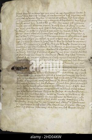 Lettre de récompense du roi Filip II d'Espagne à la famille de Balthasar Gerards, 1590 - 003v. Banque D'Images