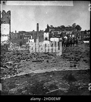 Richmond, Va. Terrains de l'Arsenal en ruine avec des coups de canon Banque D'Images