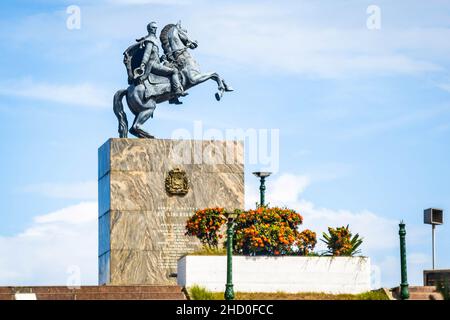 Statue de Simon Bolivar liberator à Caracas Venezuela monument Banque D'Images