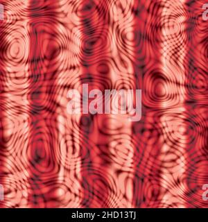 Retro Psychedelic hypnotique Tripy Acid Swirls sans couture texture motif rayures rouge vif Banque D'Images