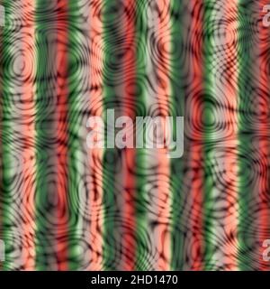 Retro Psychedelic hypnotique Tripy Acid Swirls sans couture texture motif Candy Cane Stripes Banque D'Images