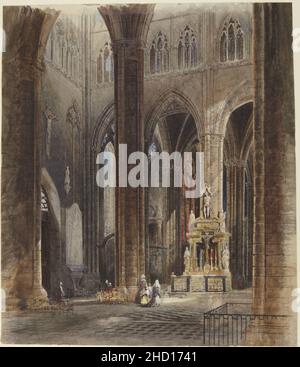 Roberts, David, intérieur de la cathédrale d'Amiens, ca.1827. Banque D'Images