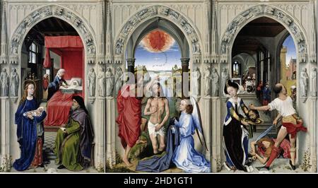 Rogier van der Weyden - l'autel de Saint-Jean. Banque D'Images