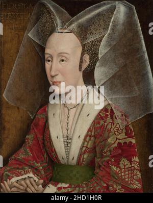 Rogier van der Weyden (atelier de) - Portrait d'Isabella du Portugal. Banque D'Images