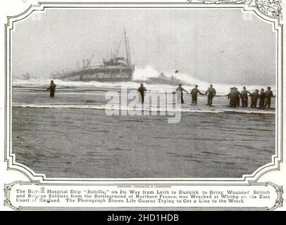 Rohilla (navire à vapeur) mise à la terre 1914. Banque D'Images