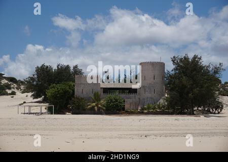 Le fort de Shela, paysage pittoresque sur l'île de Lamu, Kenya Banque D'Images