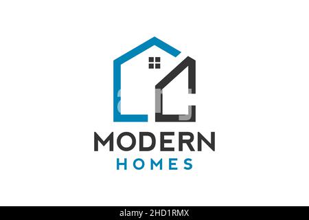 Logo de C en vecteur pour la construction, la maison, l'immobilier, le bâtiment, la propriété.Un design minimaliste et tendance. Illustration de Vecteur