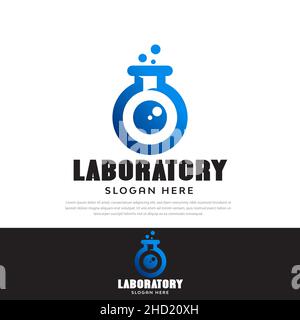 Simple logo Lab comme la lettre O et la bulle liquide masculin, moderne, unique, élégant, symbole,modèle de conception d'icône Illustration de Vecteur