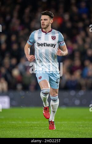 LONDRES, ANGLETERRE - JANVIER 01 : Declan Rice de WHU pendant le match de première ligue entre Crystal Palace et West Ham United à Selhurst Park sur Janu Banque D'Images