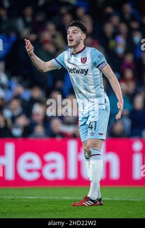 LONDRES, ANGLETERRE - JANVIER 01 : Declan Rice of Crystal Palace lors du match de la première ligue entre Crystal Palace et West Ham United à Selhurst P. Banque D'Images