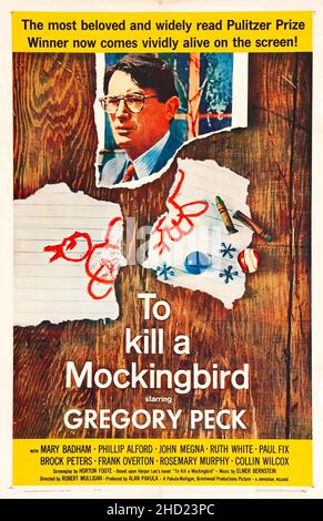 Tuer un Mockingbird (Universal International, 1963).Affiche de film vintage.Gregory Peck. Banque D'Images