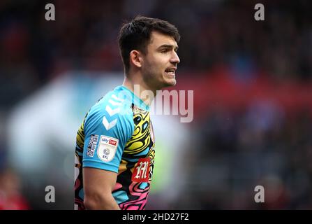 Le gardien de but de Bristol City Max O'Leary lors du match de championnat Sky Bet à Ashton Gate, Bristol.Date de la photo: Dimanche 2 janvier 2022. Banque D'Images